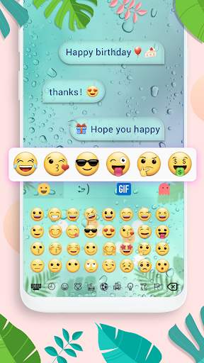 Glass Water Drop Keyboard Theme screenshot 2