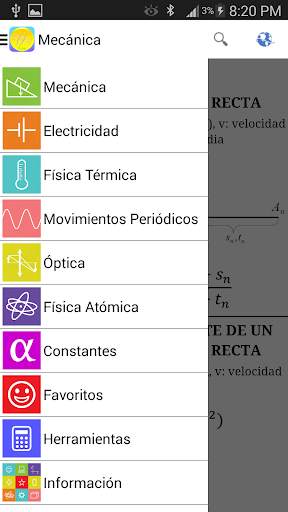 Fórmulas Física Lite screenshot 1