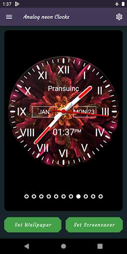 Neon Clock Live Wallpapers screenshot 6