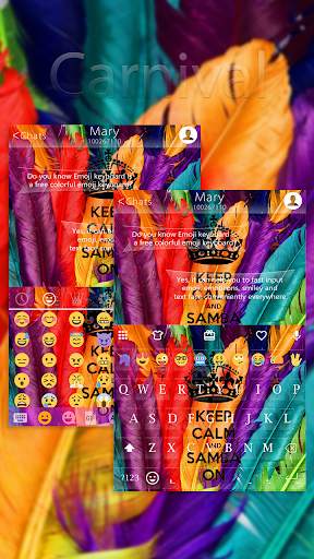 Carnival Emoji Keyboard Theme скриншот 1