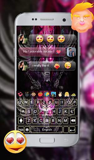 Blood skeleton Dragon GO Keyboard theme screenshot 4