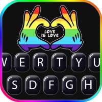 LGBTQ Heart Keyboard Background logo