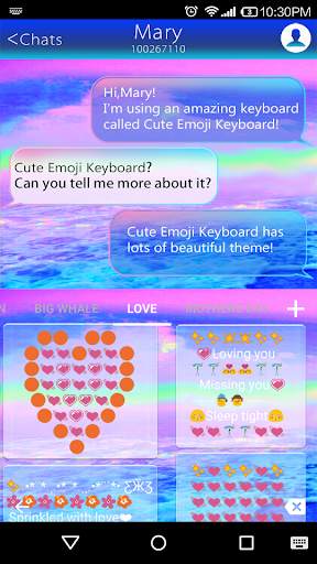 Fantasy Sea Theme – Emoji Keyboard 🌊 screenshot 5