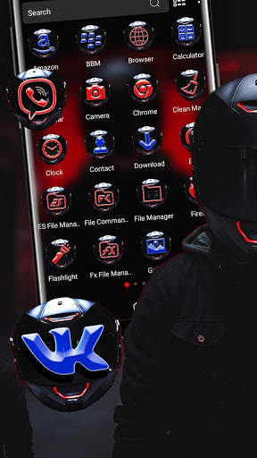 Bike Helmet Launcher Theme screenshot 2