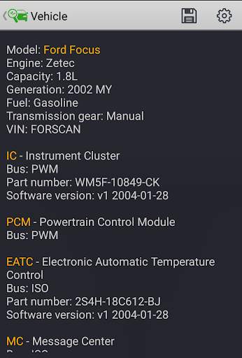 FORScan Lite screenshot 2