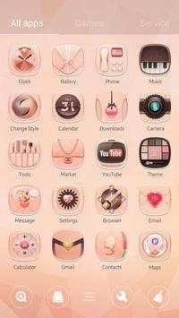 Pink Gold GO Launcher Theme screenshot 5