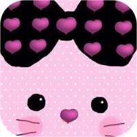 Pink Bowknot Cute Kitty Theme on 9Apps