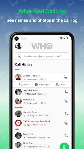 Who - Caller ID, Spam Block screenshot 3