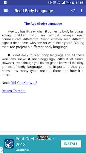 Read Body Language Easy 6 تصوير الشاشة