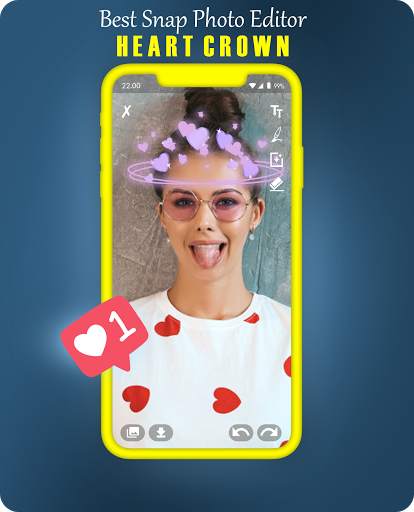 Camera Face Selfi Crown-Stickers Snapchat Editor screenshot 7