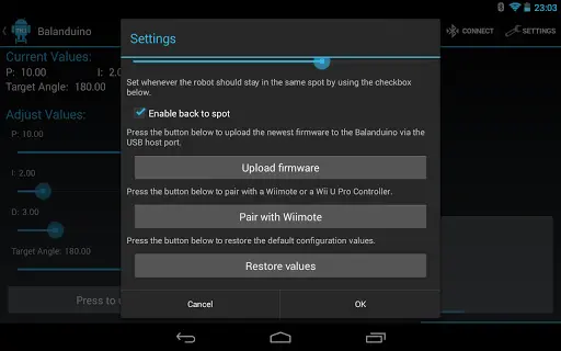 Balanduino Android App screenshot 15