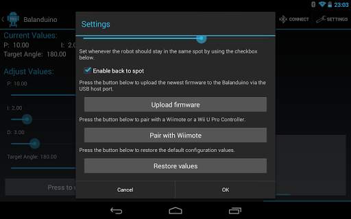 Balanduino Android App screenshot 15