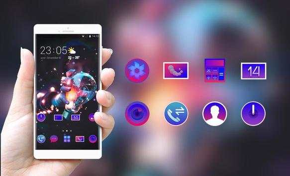 Tech theme for Oppo RX17 neo launcher screenshot 4