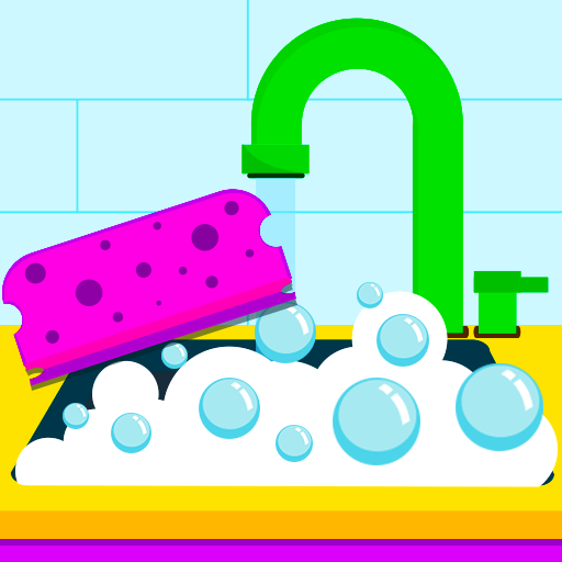 kitchen cleaning game icon