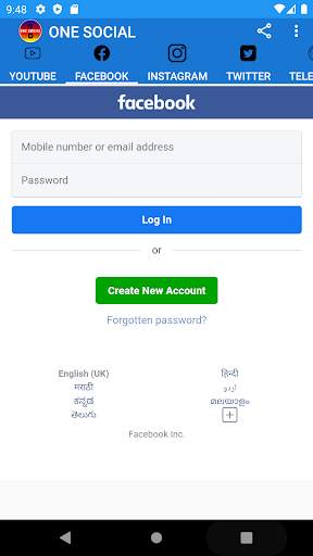 ONE SOCIAL : All in one Social Media app screenshot 2