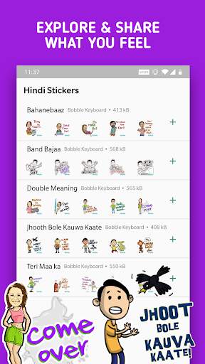 Hindi Stickers for WhatsApp - WAStickerApps screenshot 2