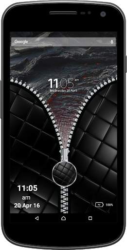 Leather Black Zipper Screen screenshot 2