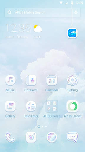 Sky Hologram APUS Launcher theme screenshot 1