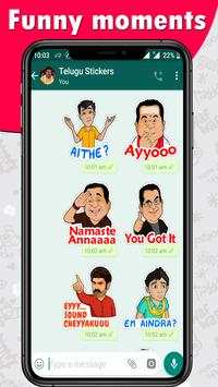 Telugu Stickers - Free Funny Stickers screenshot 2