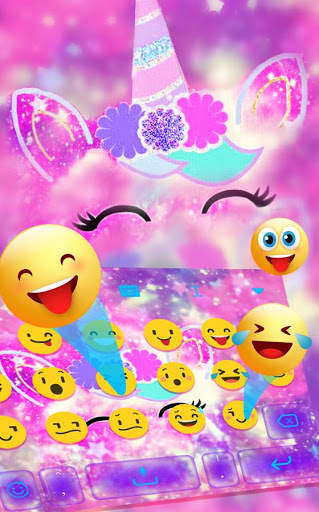Unicorn Smile keyboard theme screenshot 4