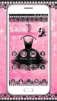 Black Dress Launcher  Date Night Theme screenshot 2