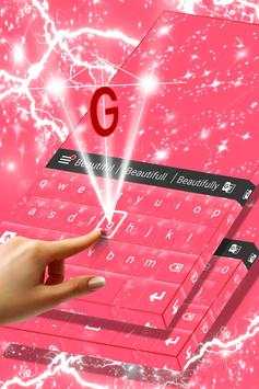 Pink Sparkle Keyboard Theme screenshot 3