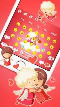 Love Angle Keyboard Theme screenshot 2