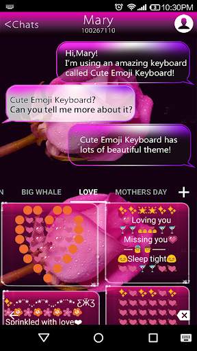 One Rose Emoji Keyboard Theme screenshot 4