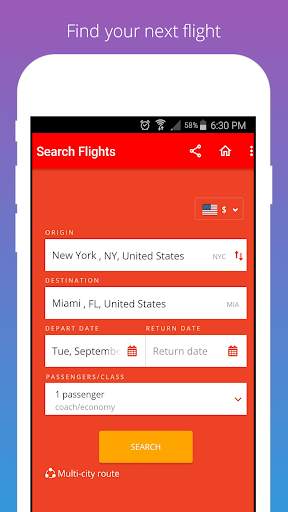 Cheap Flights Tickets & Travel compare app screenshot 5