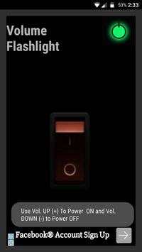 Volume Button Flashlight 2017 screenshot 3
