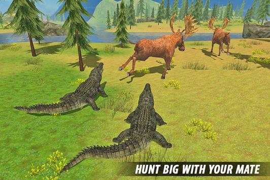 Crocodile Attack Sim: Wild Animal Family Games screenshot 14