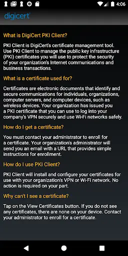 DigiCert PKI Client For Androi screenshot 3