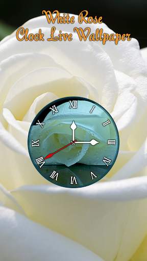 White Rose Clock Live Wallpaper - Clock Wallpaper screenshot 5