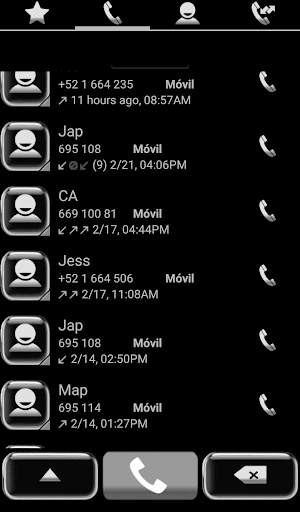 THEME SWIPE DIALER SILVER GLASS screenshot 2