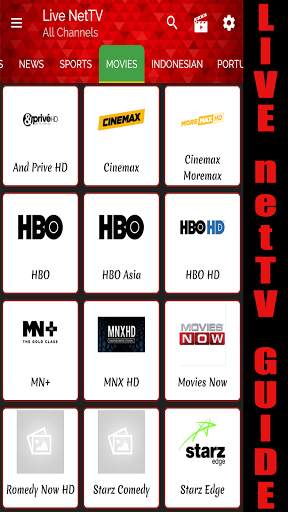 Guide Live NetTV Mobile All Channels screenshot 4