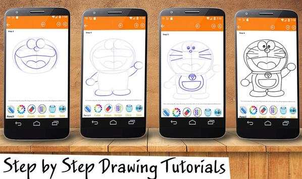 How To Draw Doraemon cartoon screenshot 1