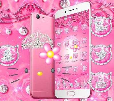 Lovely Pink Kitty Diamond Theme🐱 screenshot 4