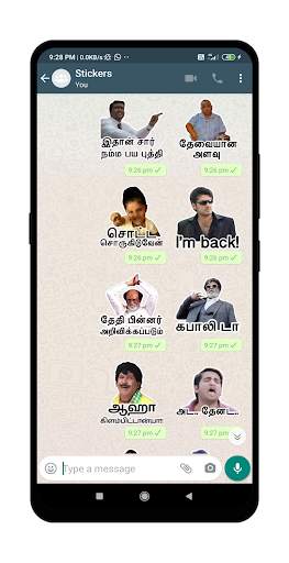 Tamil comedy stickers for chat : Text stickers app screenshot 8