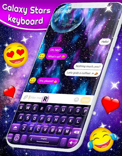 Galaxy Keyboard ⭐ Sparkling Stars Keyboard Themes screenshot 2