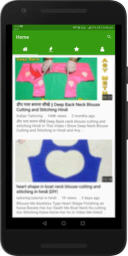 Hindi Blouse Cutting and Stitching Video Tutorials screenshot 1