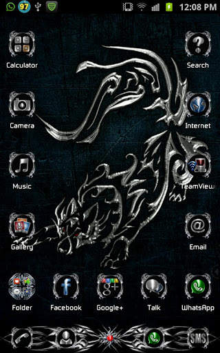 Tribal Metal Go Launcher Theme screenshot 4
