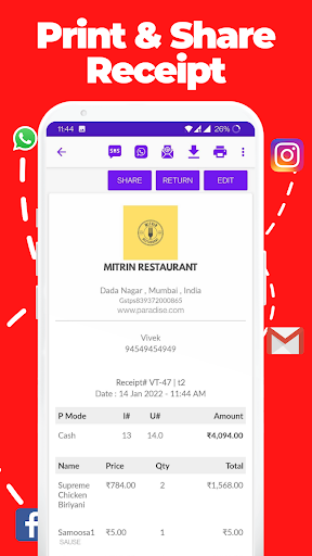 Restaurant & Cafe Billing POS screenshot 4