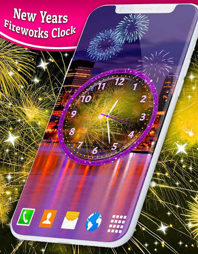 New Years Clock 🎆 2021 Fireworks Live Wallpaper screenshot 5