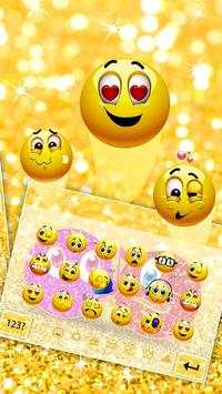 Purple red gold cute emoticon pack keyboard theme screenshot 3