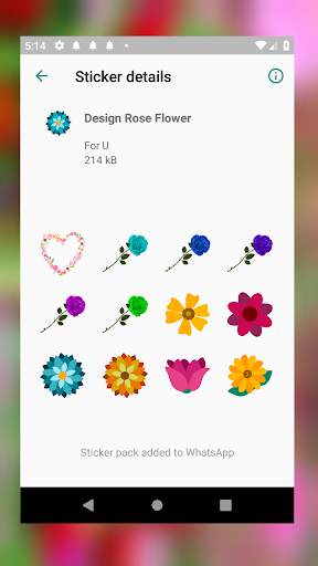 Flowers Sticker for WhatsApp WAStickerApps 🌹🌺💝 screenshot 1