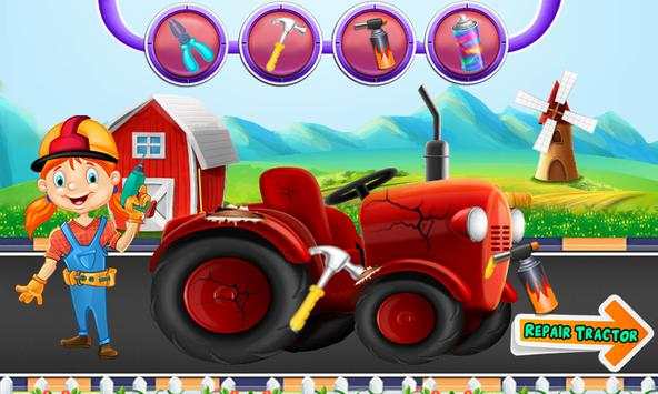 Multi Farm Tractor Wash Game: Repair & Design Game screenshot 3