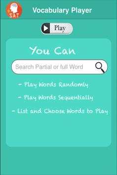 SAT Vocabulary Palyer screenshot 1