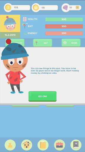 Idle Homeless - Life Simulator screenshot 2