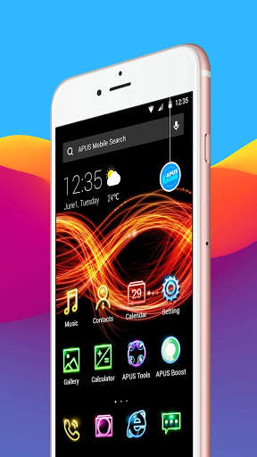 Shine Glitter Neon APUS stylish theme screenshot 1