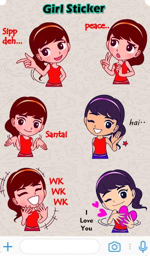 Sticker Chat Cewek - WaStickersApp screenshot 3